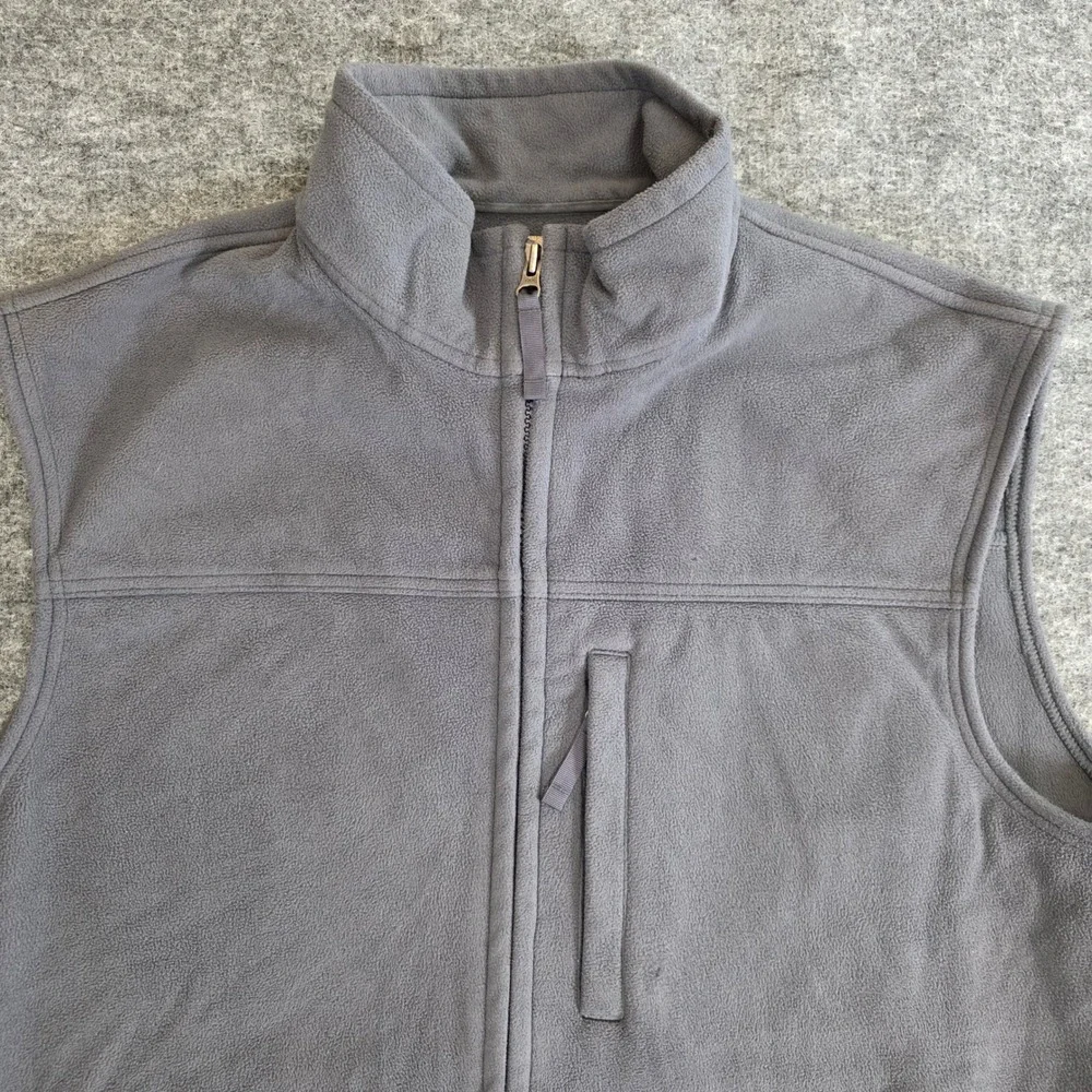 Duluth Trading Co Vest Mens Size XL‎ Gray Full Zip Pockets Outdoors Fleece